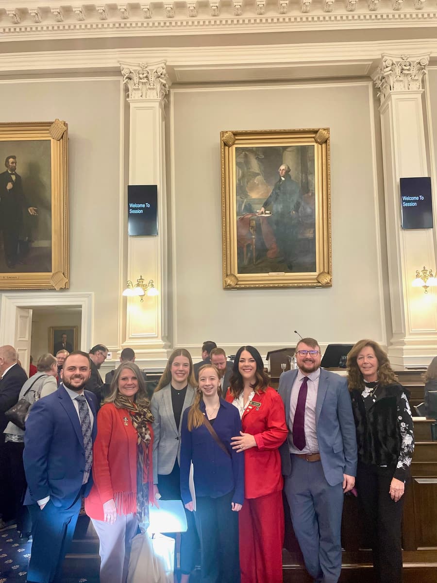 Legislative session with family and colleagues